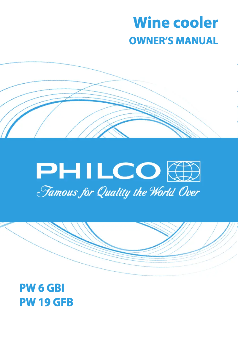Page 1 of the manual User Manual Philco PW 19 GFB