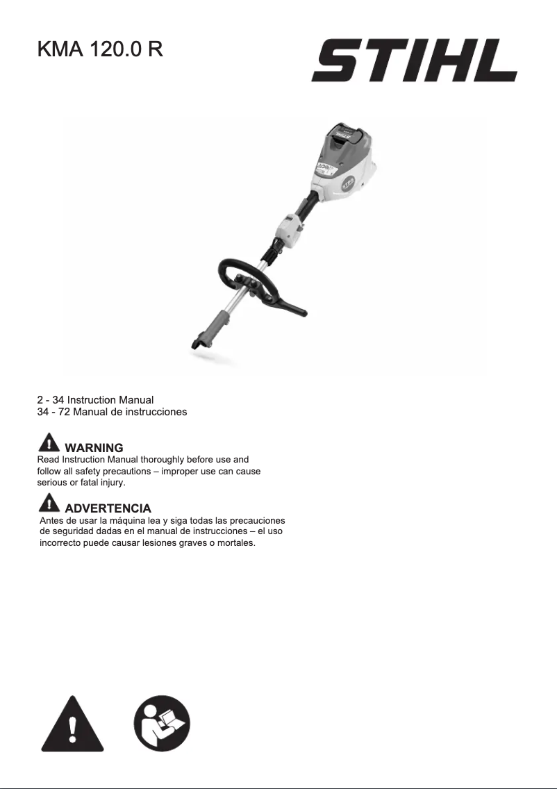 Page 1 of the manual User Manual Stihl KMA 120.0 R
