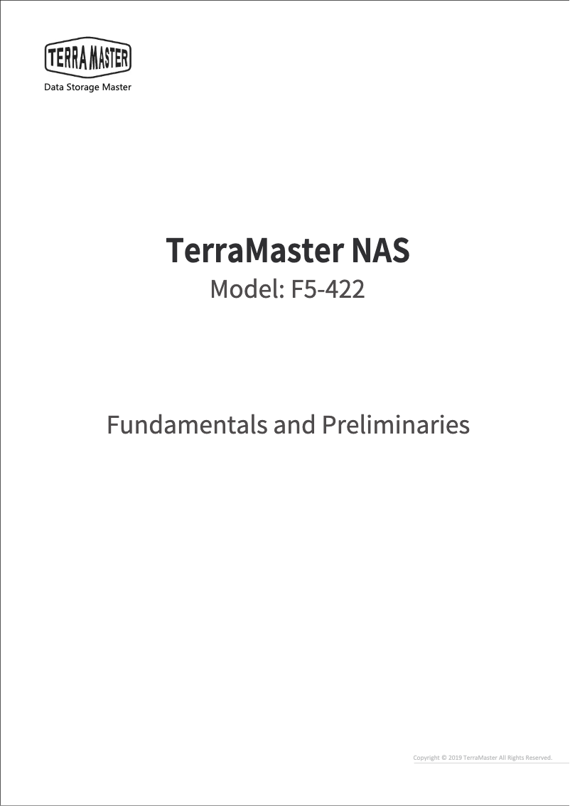 First page image of the manual for F5-422