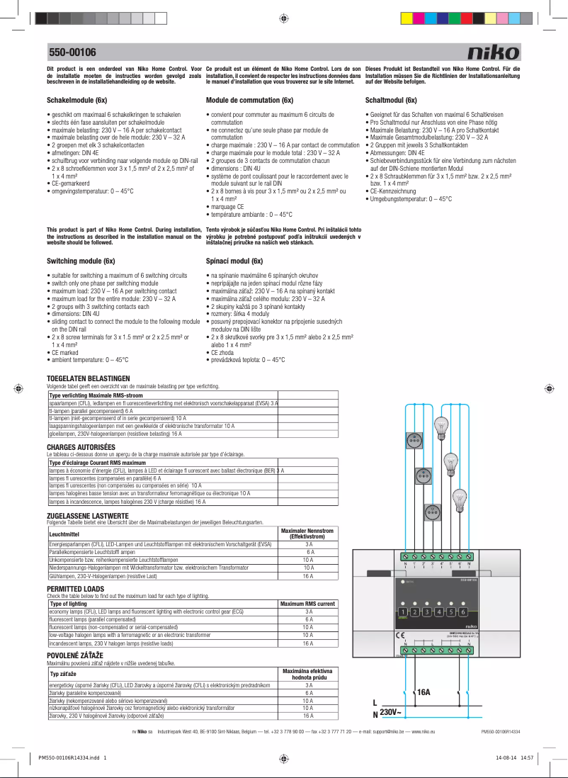 First page image of the manual for 550-00106