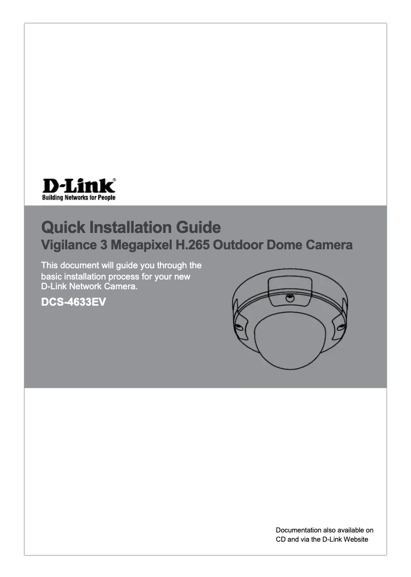 Page 1 of the manual Installation Guide D-Link DCS-4633EV