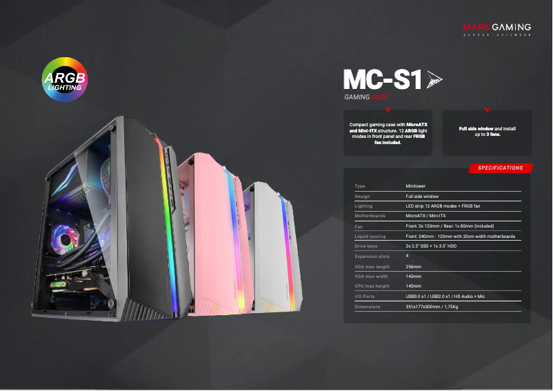 First page image of the manual for MC-S1