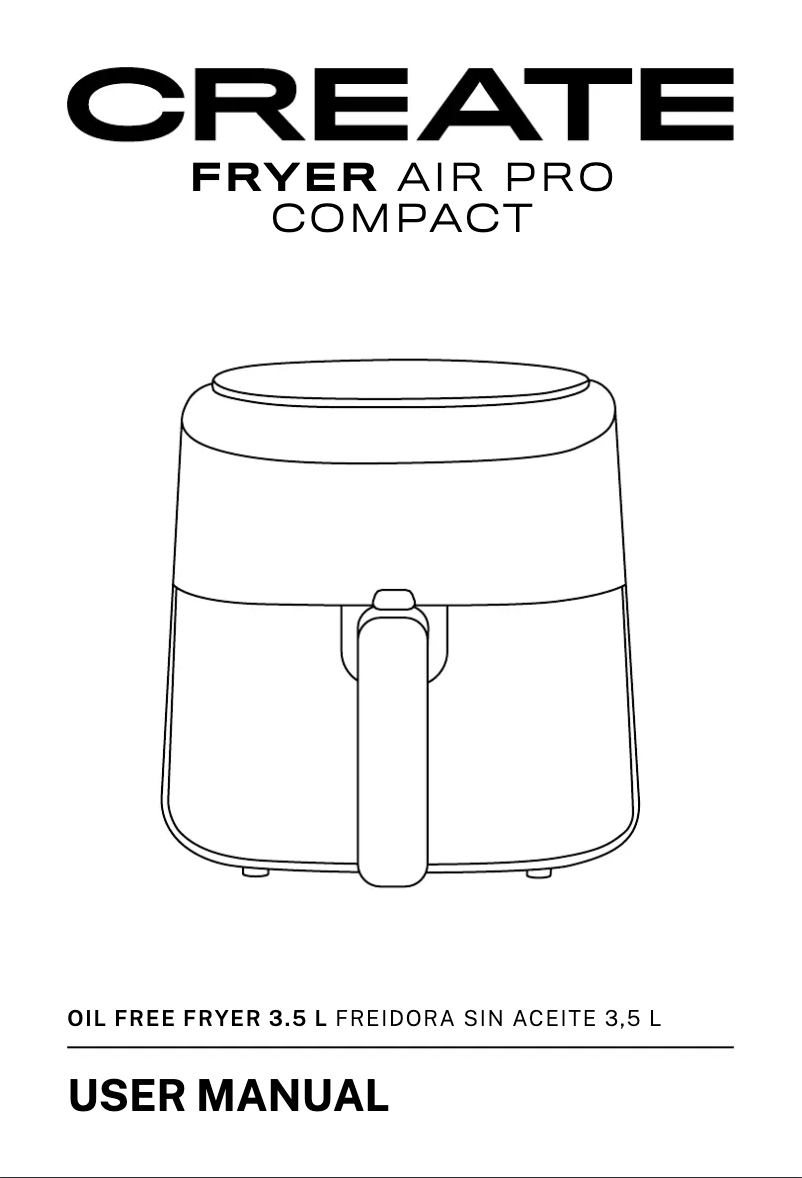 Page 1 of the manual User Manual Create Fryer Air Pro Compact