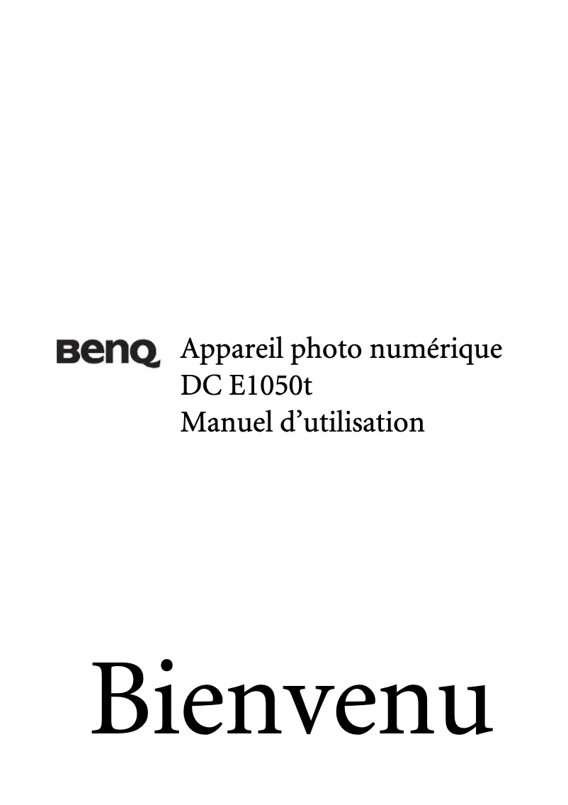 Image de la première page du manuel de l'appareil DC E1050t
