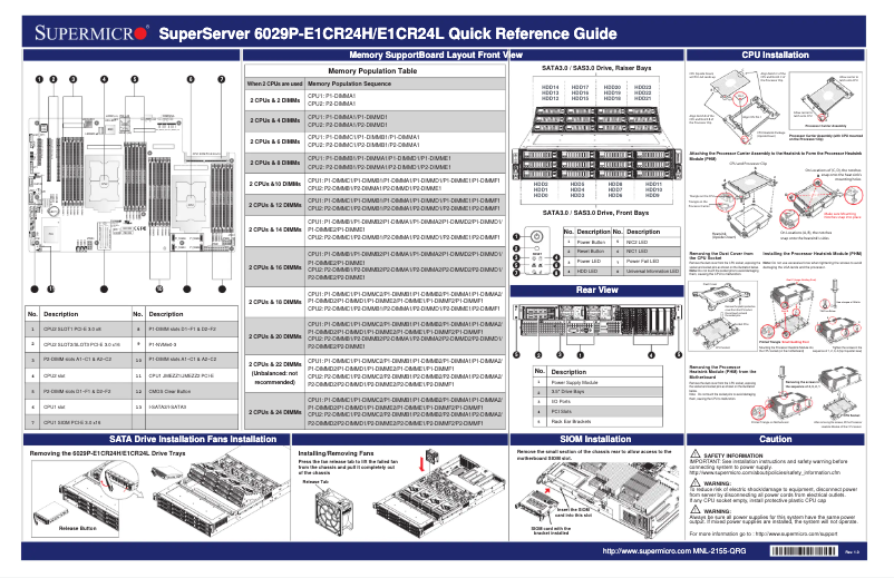 First page image of the manual for SuperStorage 6029P-E1CR24H