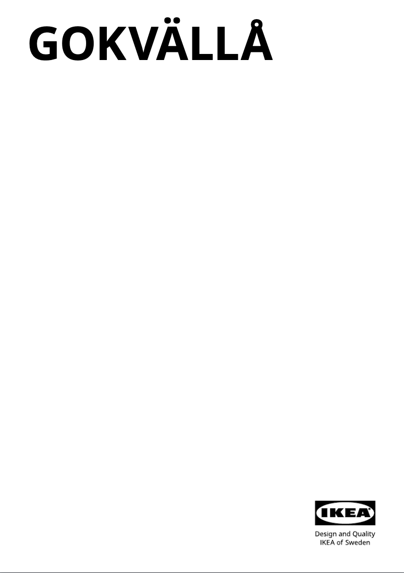 First page image of the manual for GOKVÄLLÅ 105.738.52