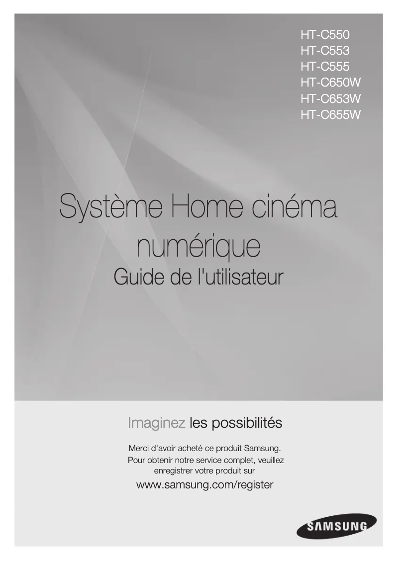 First page image of the manual for HT-C655W