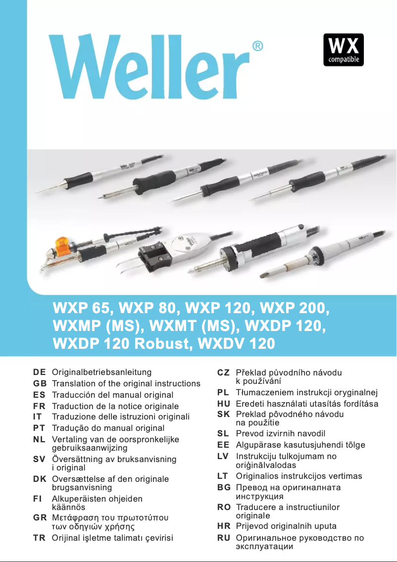 First page image of the manual for WXP 65 W