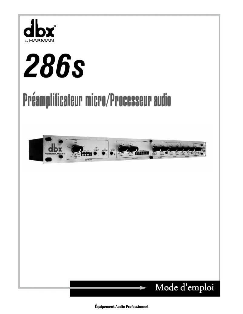 Image de la première page du manuel de l'appareil 286s