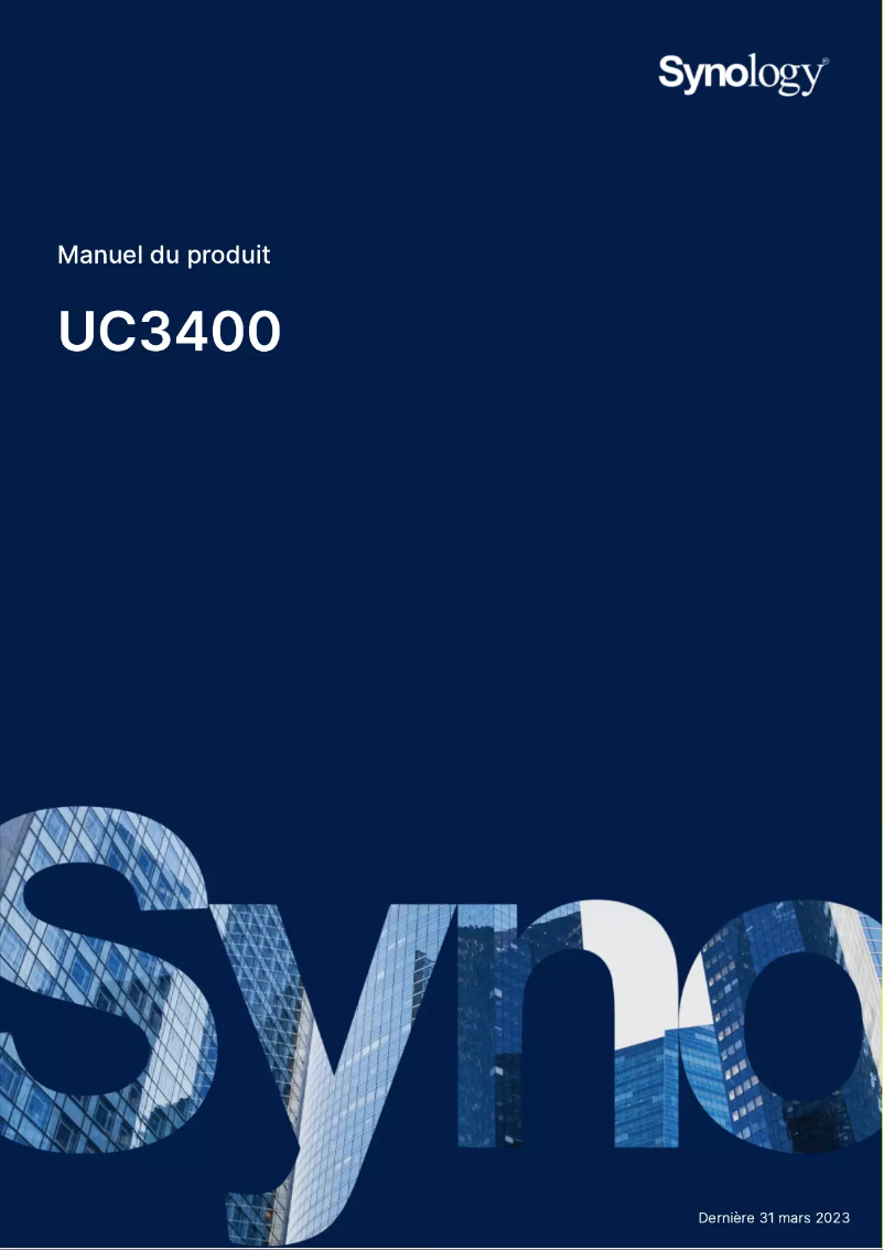 Page 1 of the manual User Manual Synology UC3400