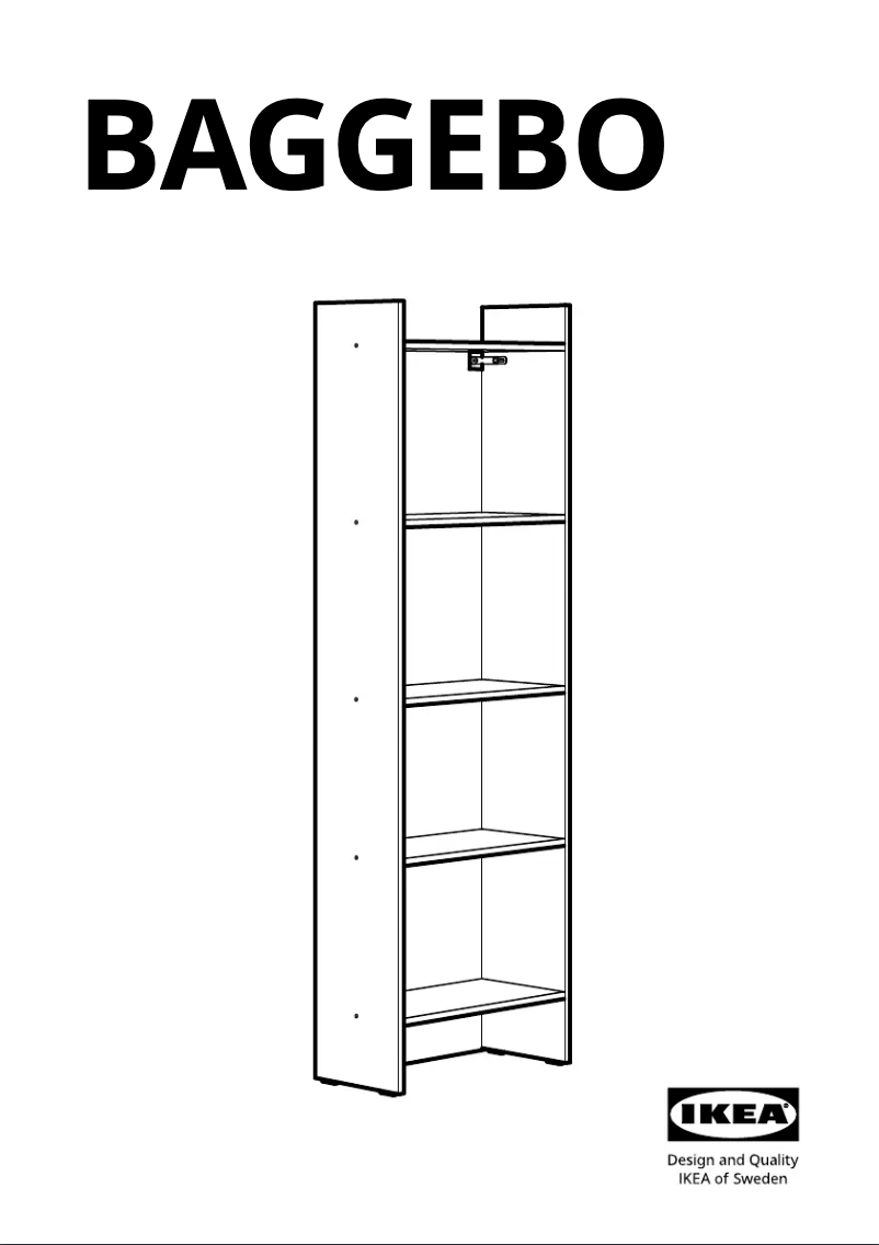 First page image of the manual for BAGGEBO 104.838.80