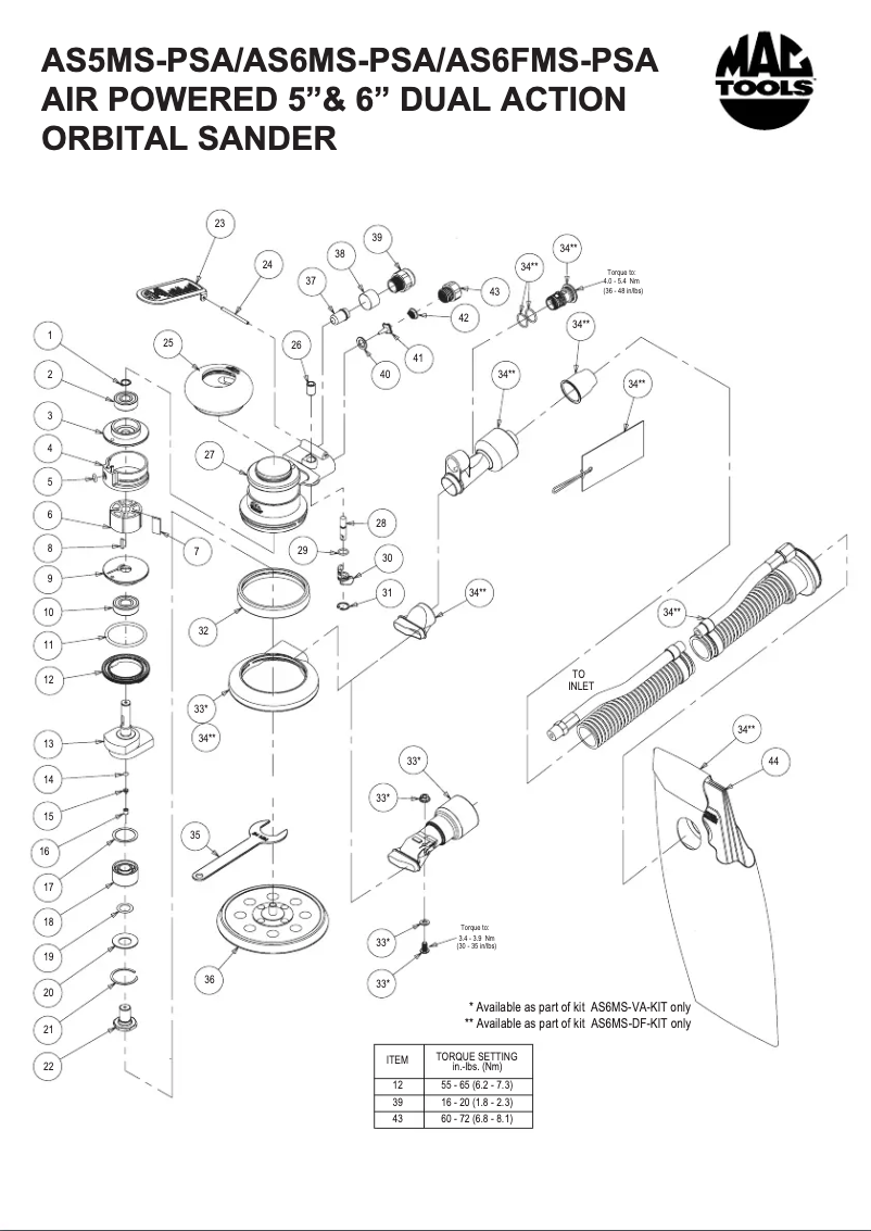 First page image of the manual for AS5MS-PSA