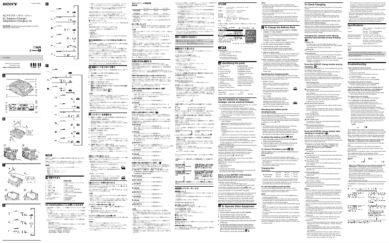 First page image of the manual for AC-VQ1051