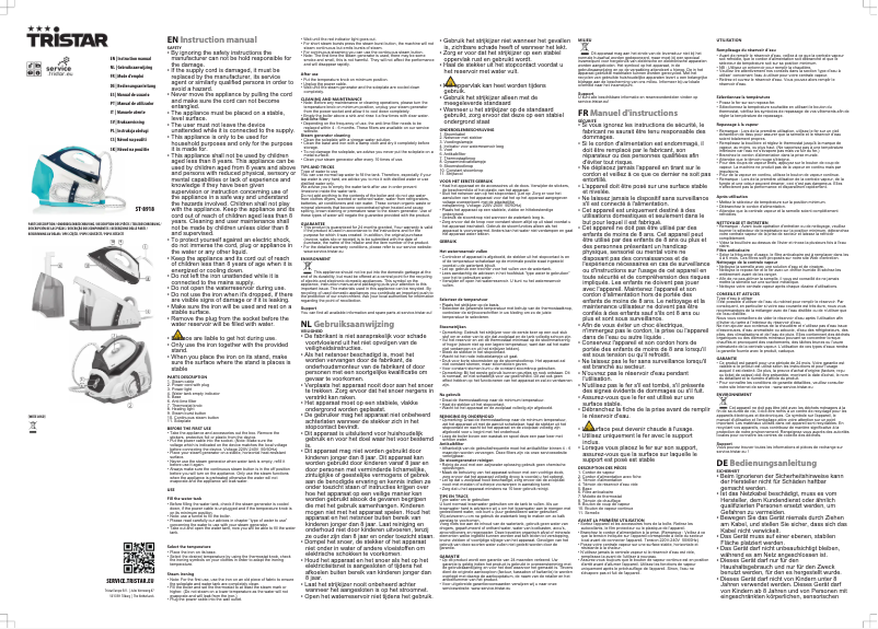 Page 1 of the manual User Manual TriStar ST-8918