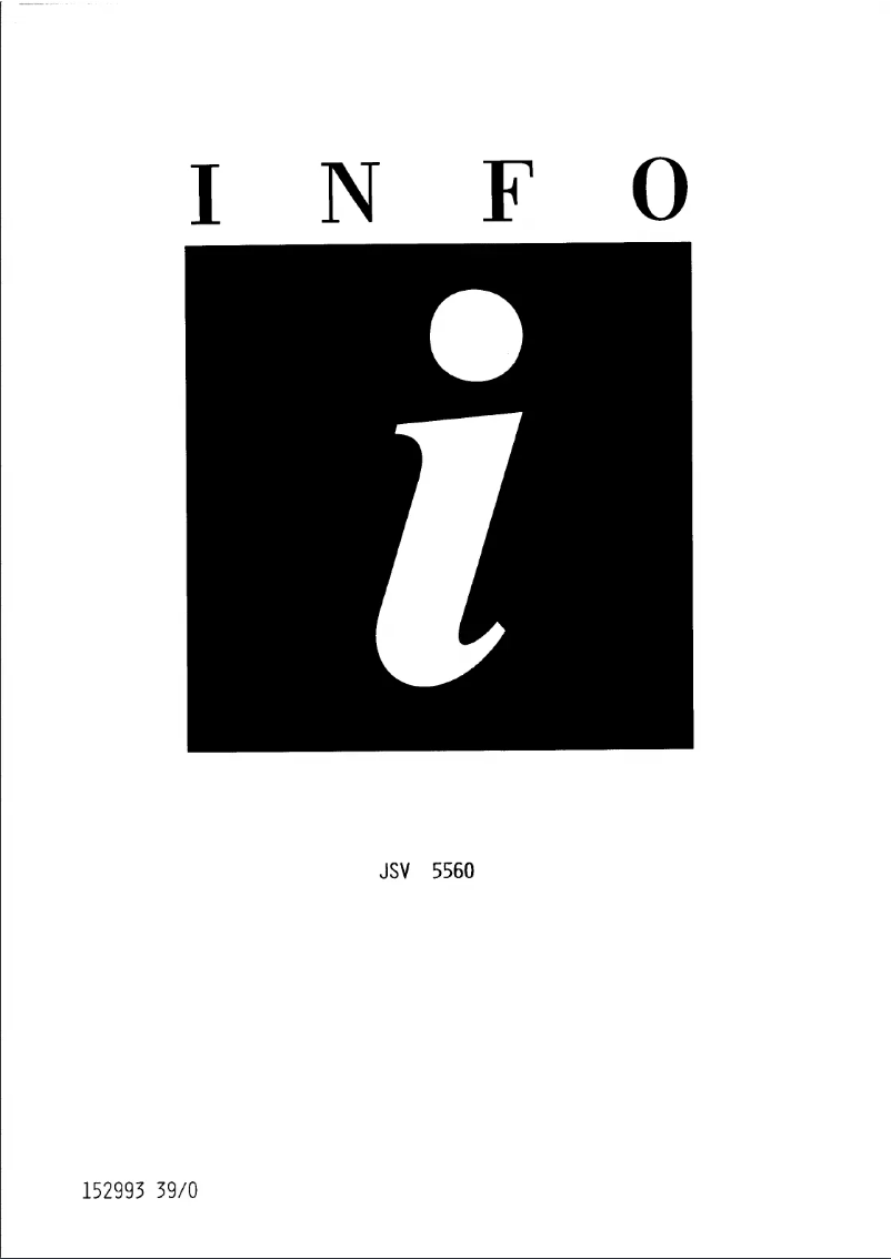 Page 1 of the manual User Manual Juno JSV5560