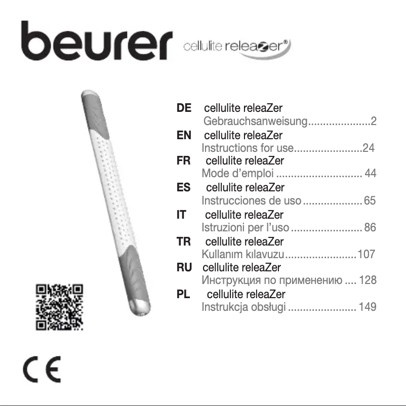First page image of the manual for Cellulite releaZer