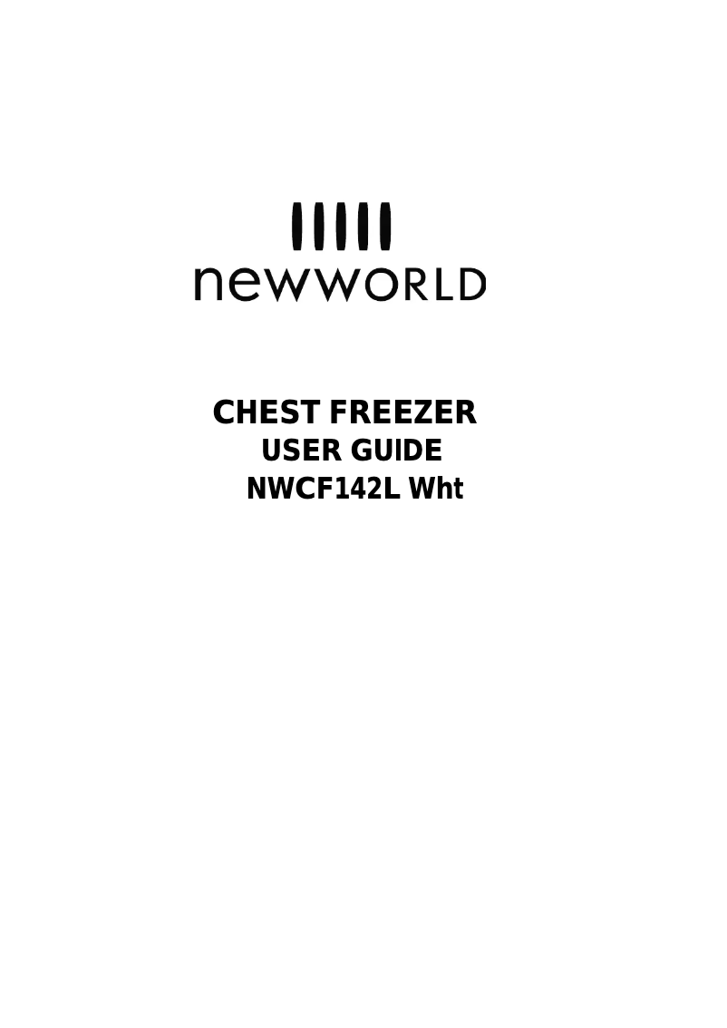 First page image of the manual for NWCF142L