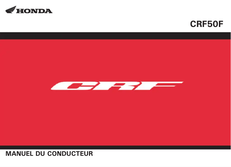 First page image of the manual for CRF50F (2018)