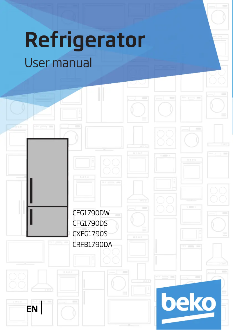 Page 1 of the manual User Manual Beko CRFP1790DA