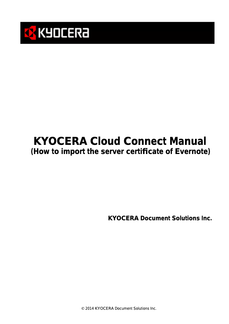 Page 1 of the manual User Manual Kyocera FS-C5350DN