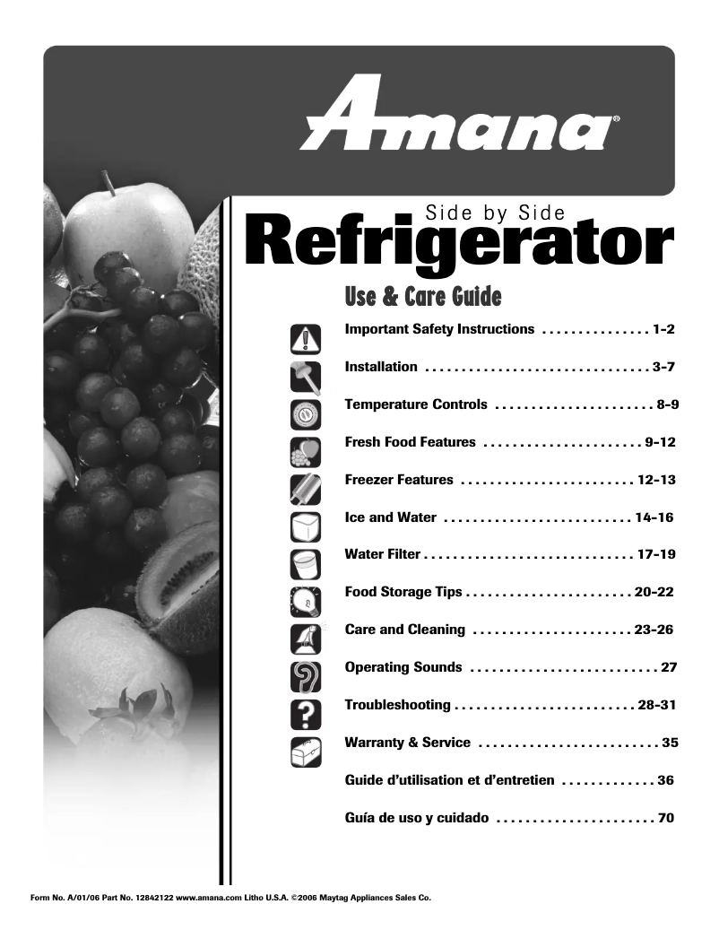Page 1 of the manual User Manual Whirlpool ASD2325KEB