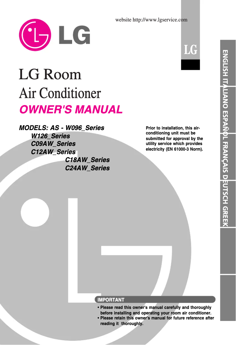 First page image of the manual for ASNW126UMH0