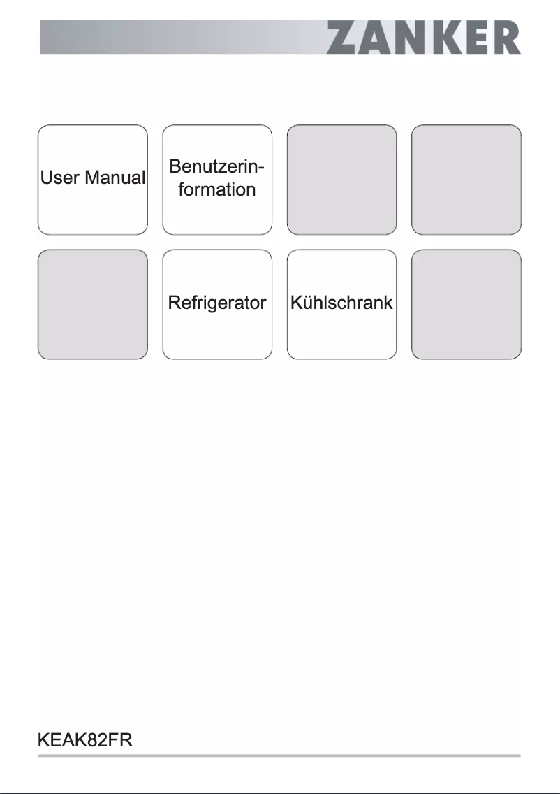 First page image of the manual for KEAK82FR