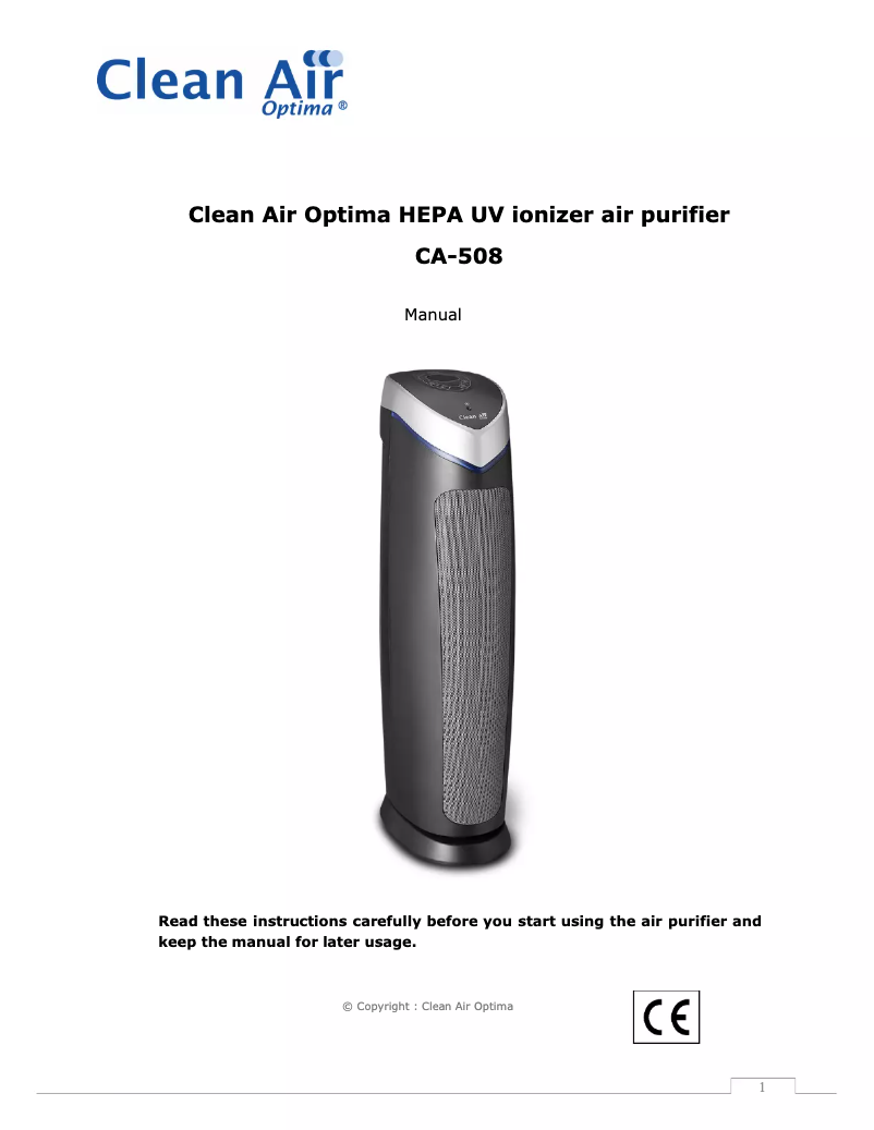 Image de la première page du manuel de l'appareil CA-508