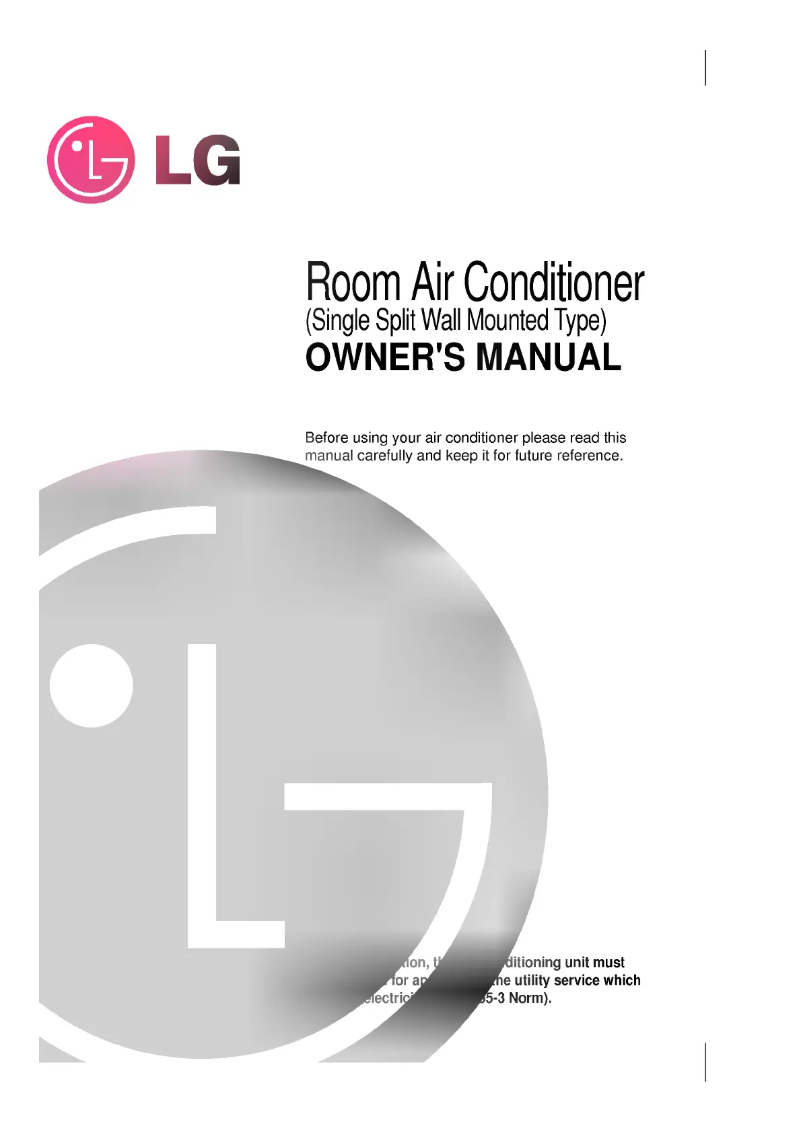 First page image of the manual for LS-J0960CL