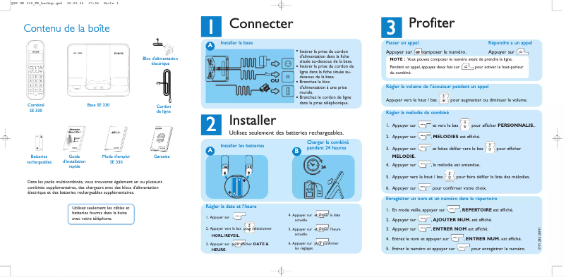 First page image of the manual for SE3301S