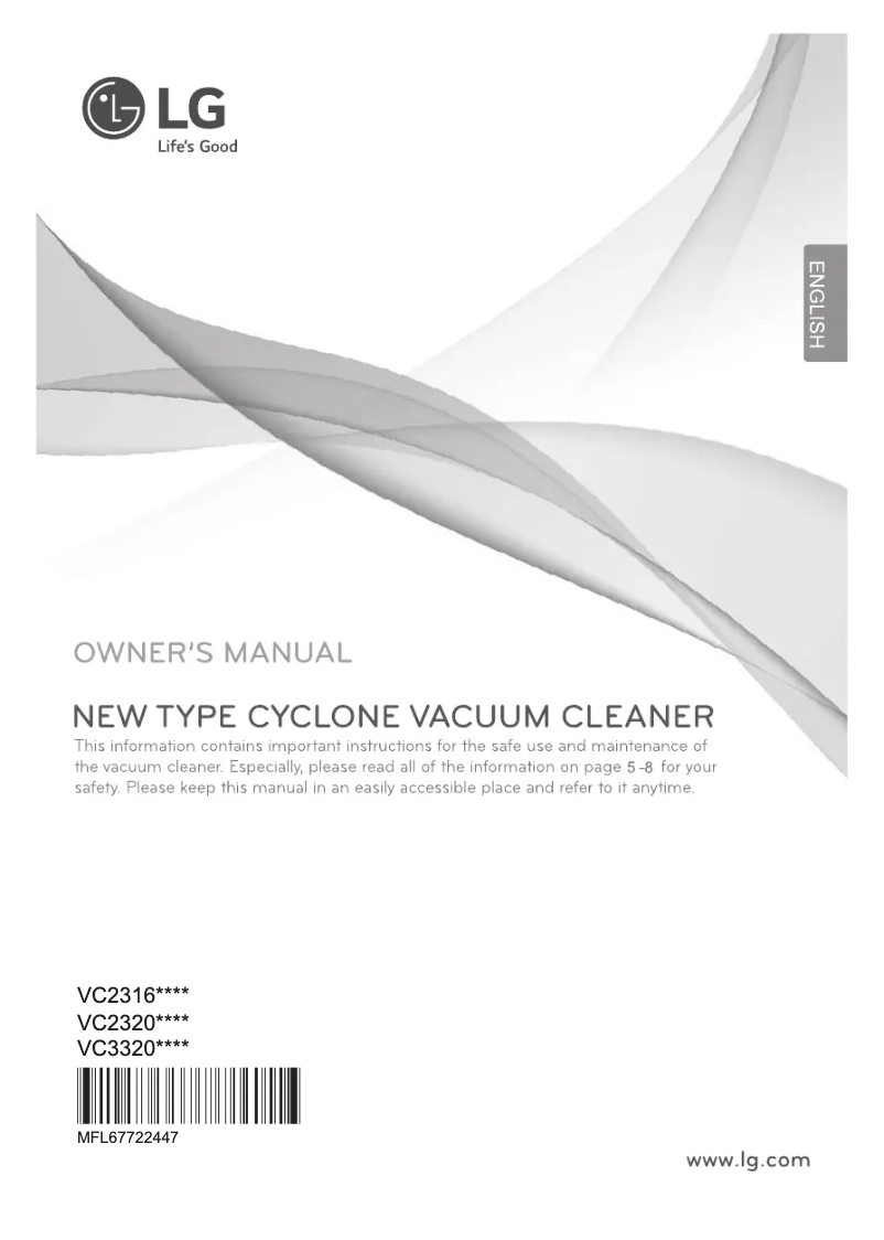 First page image of the manual for VC3320NHTO