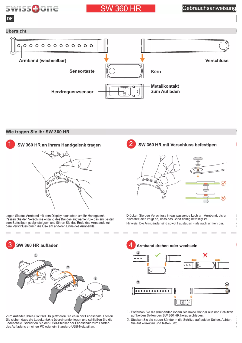 First page image of the manual for SW 360 HR