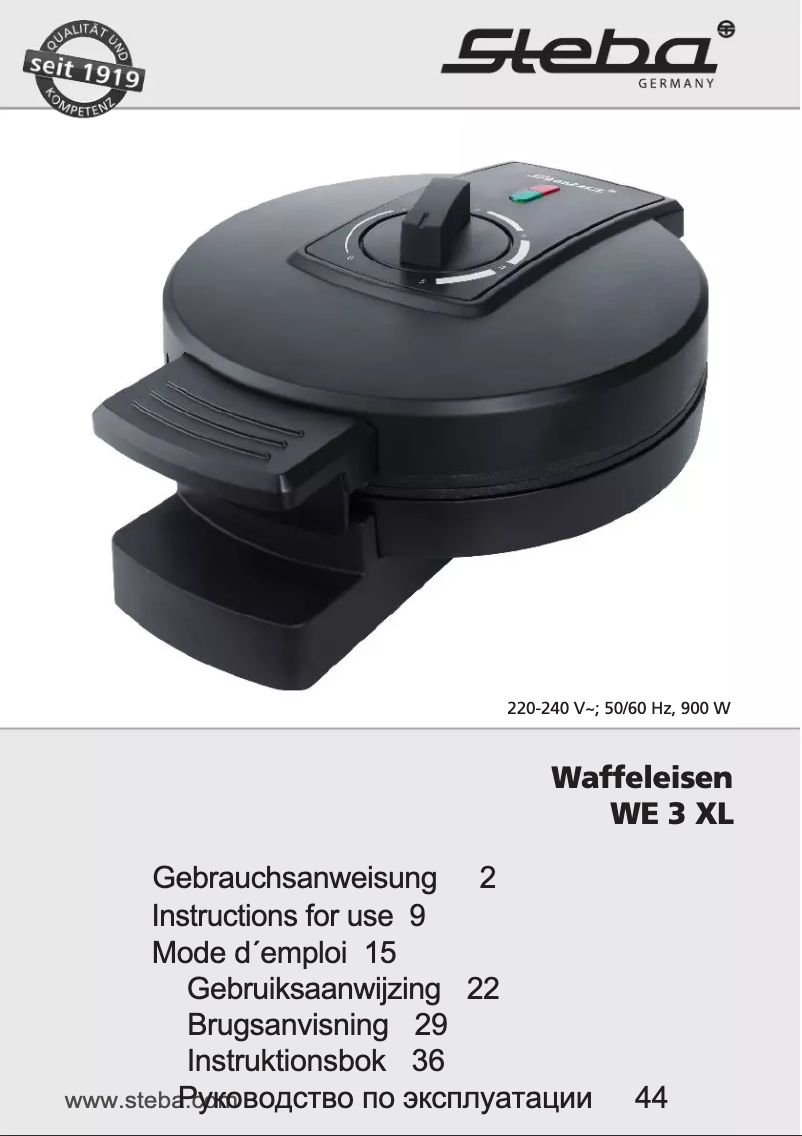 First page image of the manual for WE 3 XL