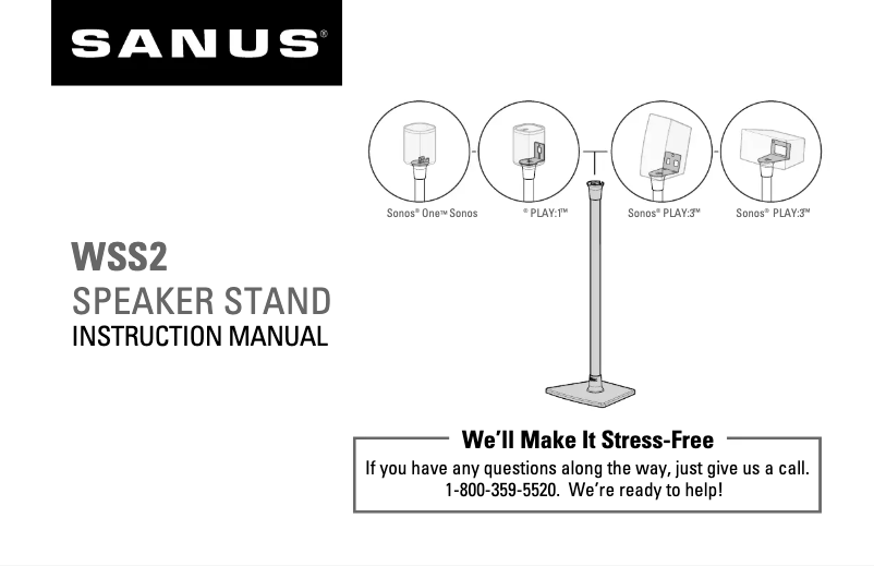 Page 1 of the manual User Manual Sanus WSS2