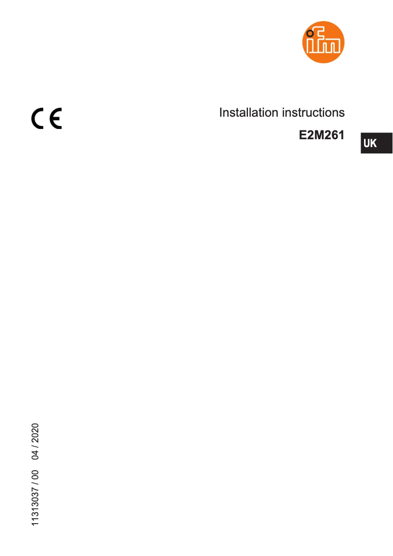 First page image of the manual for E2M261