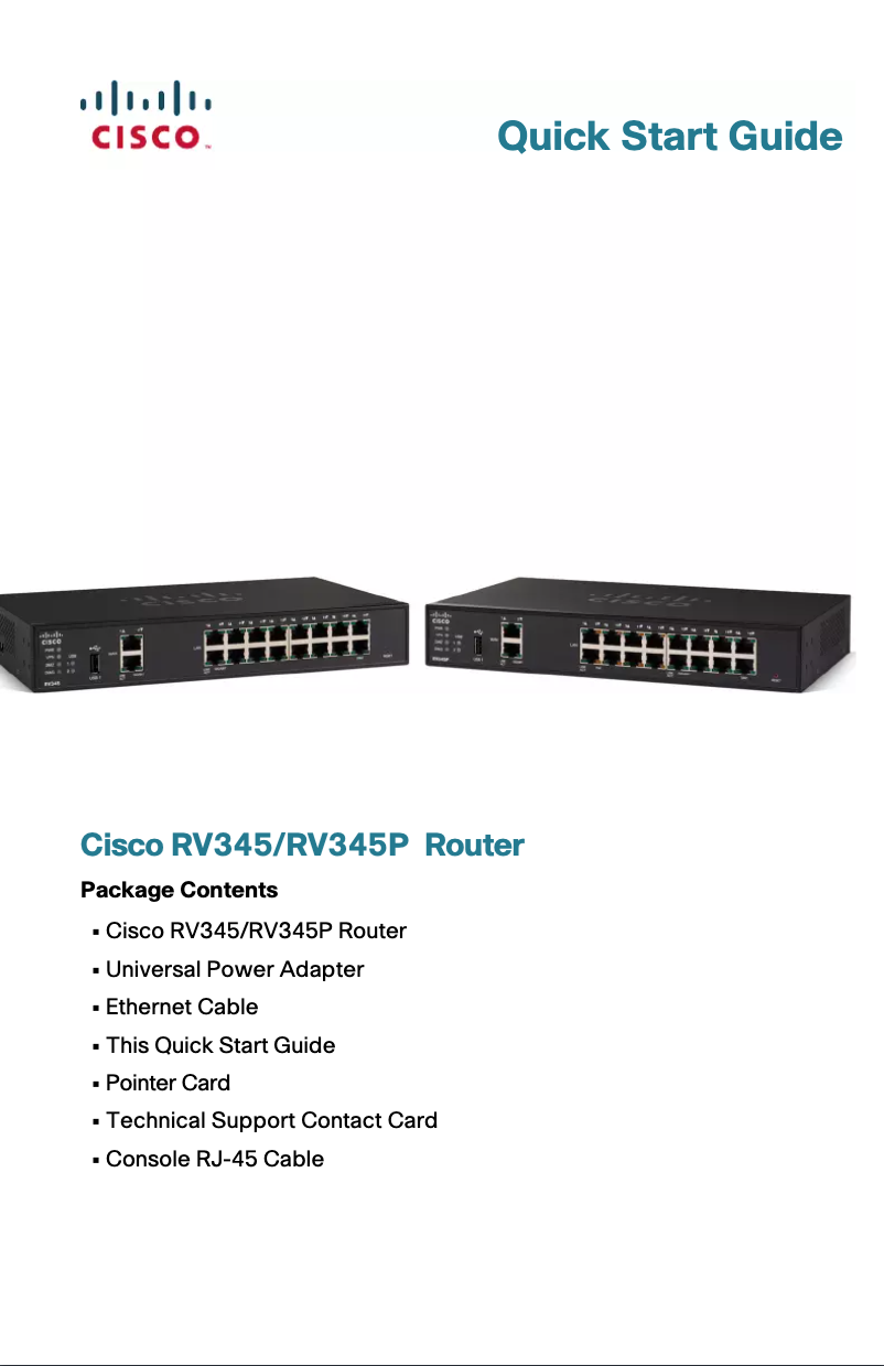 Image de la première page du manuel de l'appareil RV345P