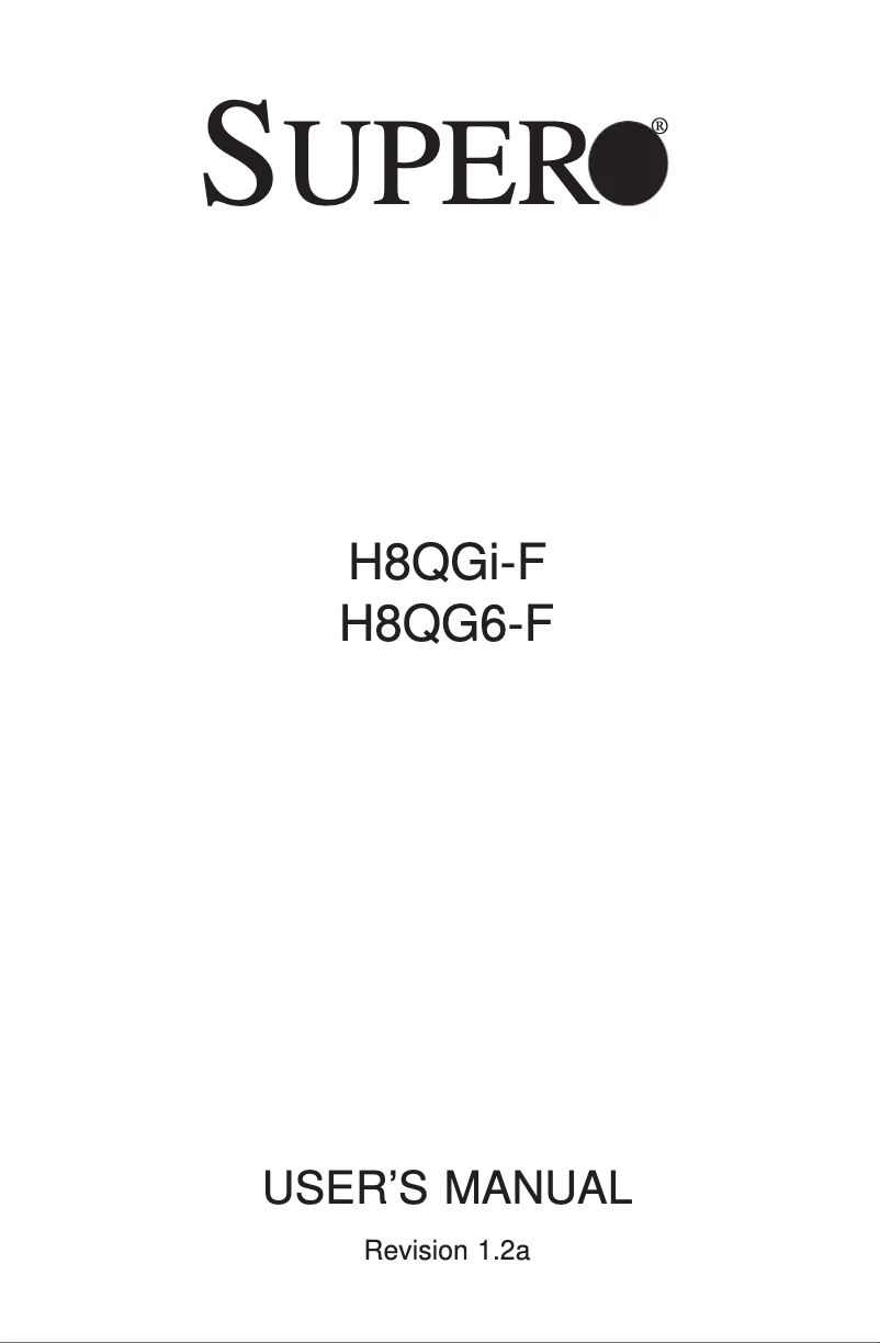 First page image of the manual for H8QGi-F