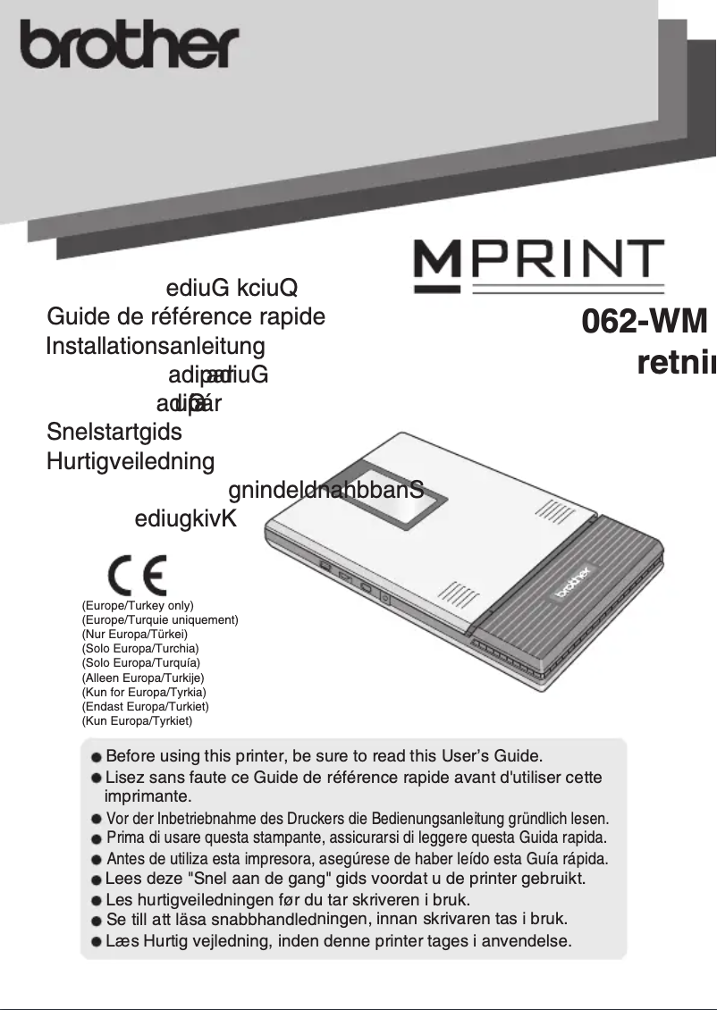 Page 1 of the manual User Manual Brother MW-260