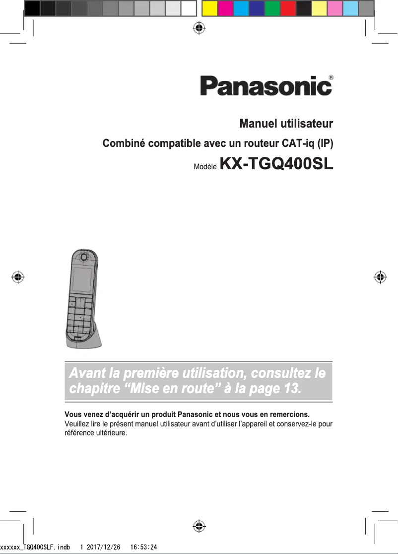 Page 1 of the manual User Manual Panasonic KX-TGQ400SL