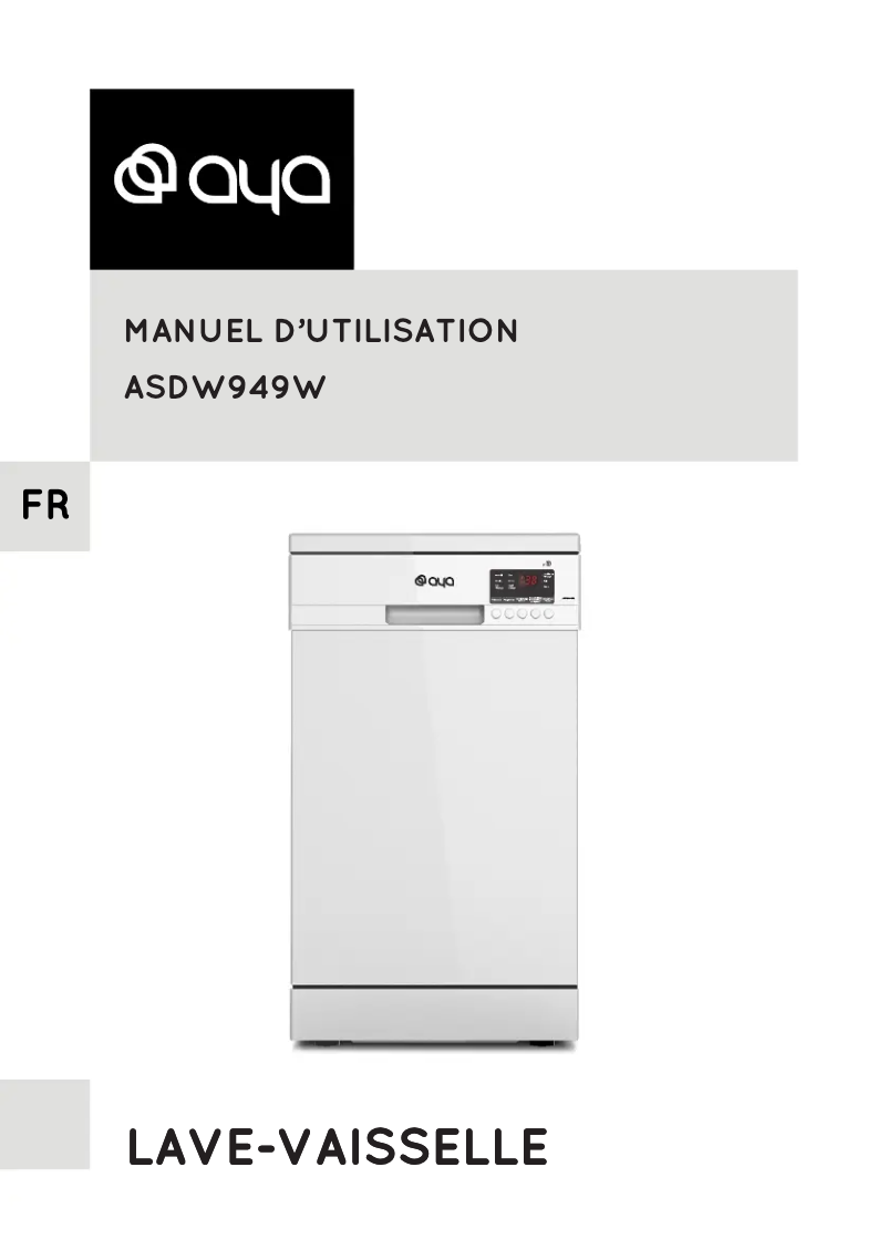 First page image of the manual for ASDW949W