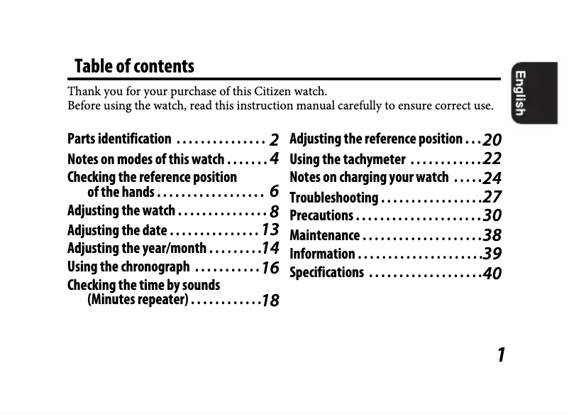First page image of the manual for CAL G910