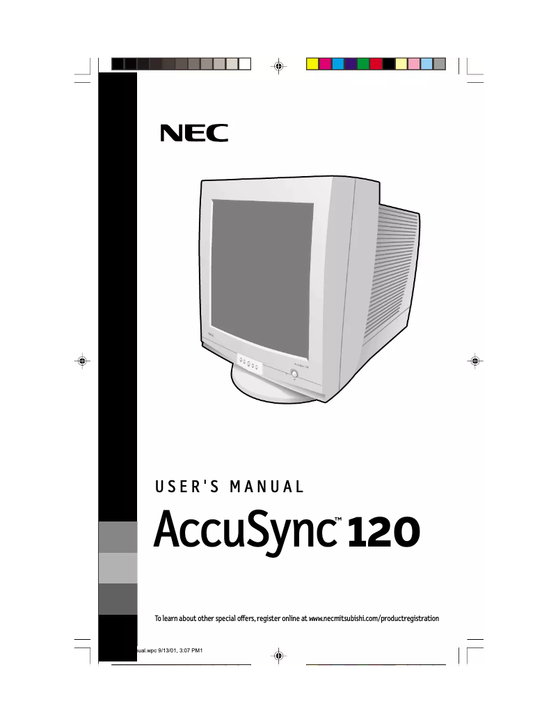 First page image of the manual for AccuSync AS120