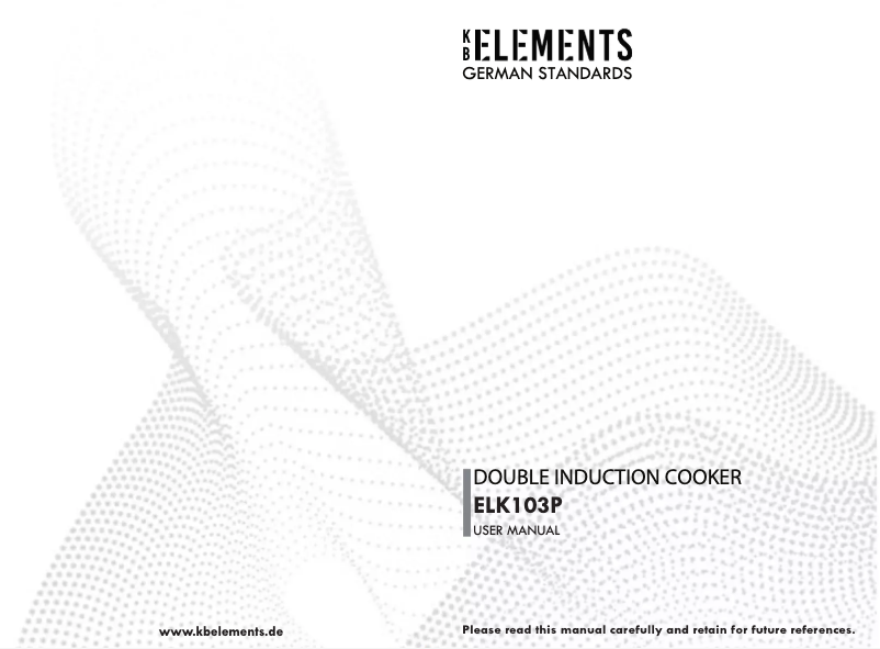 First page image of the manual for ELK103P