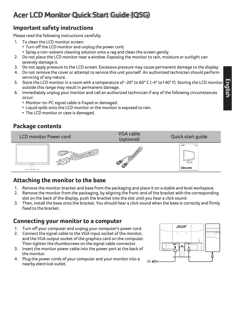 First page image of the manual for EB162Q