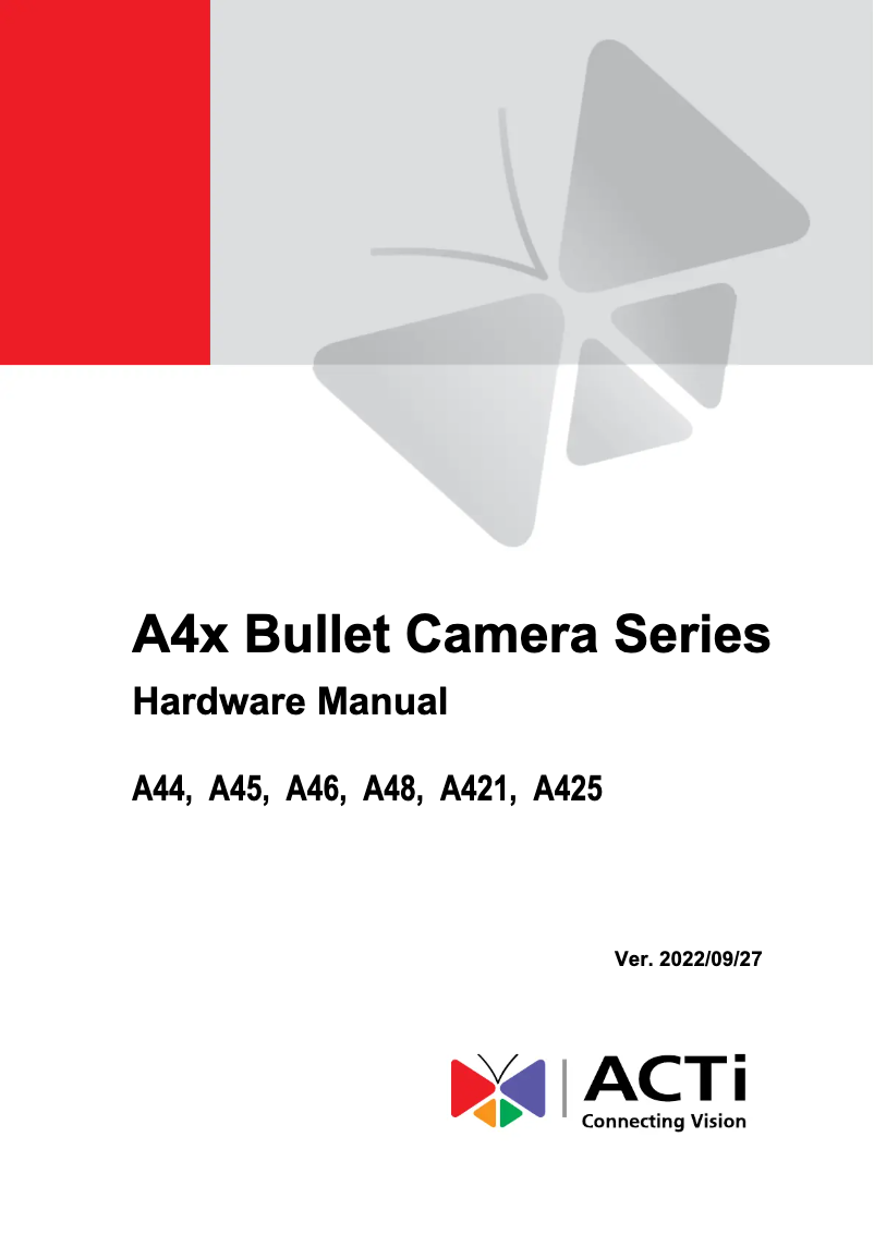 First page image of the manual for A44