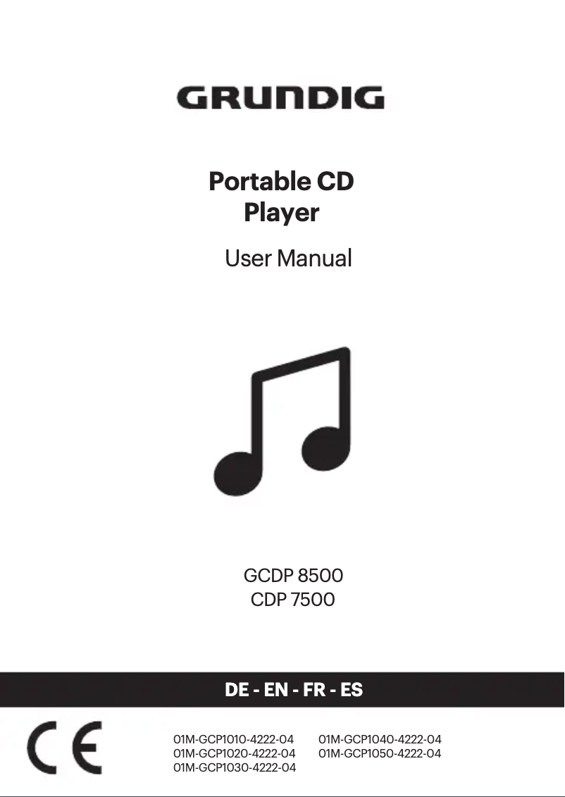 First page image of the manual for GCDP 8500