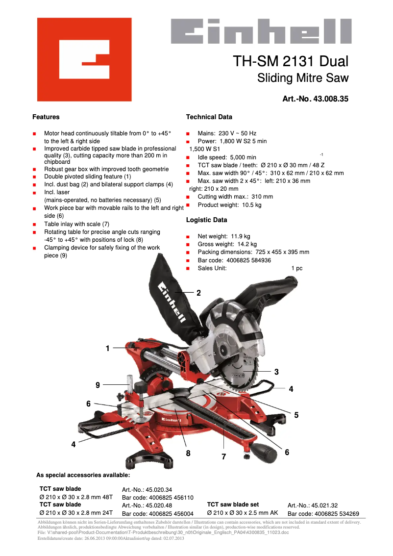 First page image of the manual for TH-SM 2131 Dual