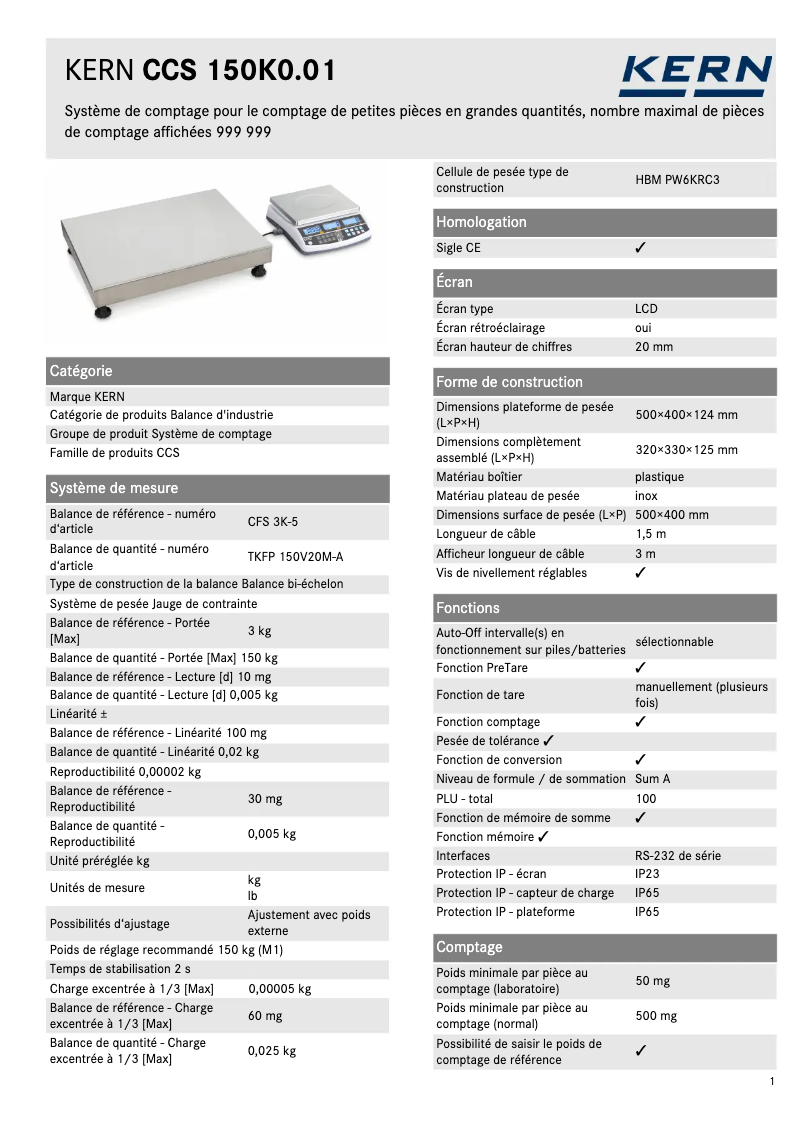 First page image of the manual for CCS 150K0.01