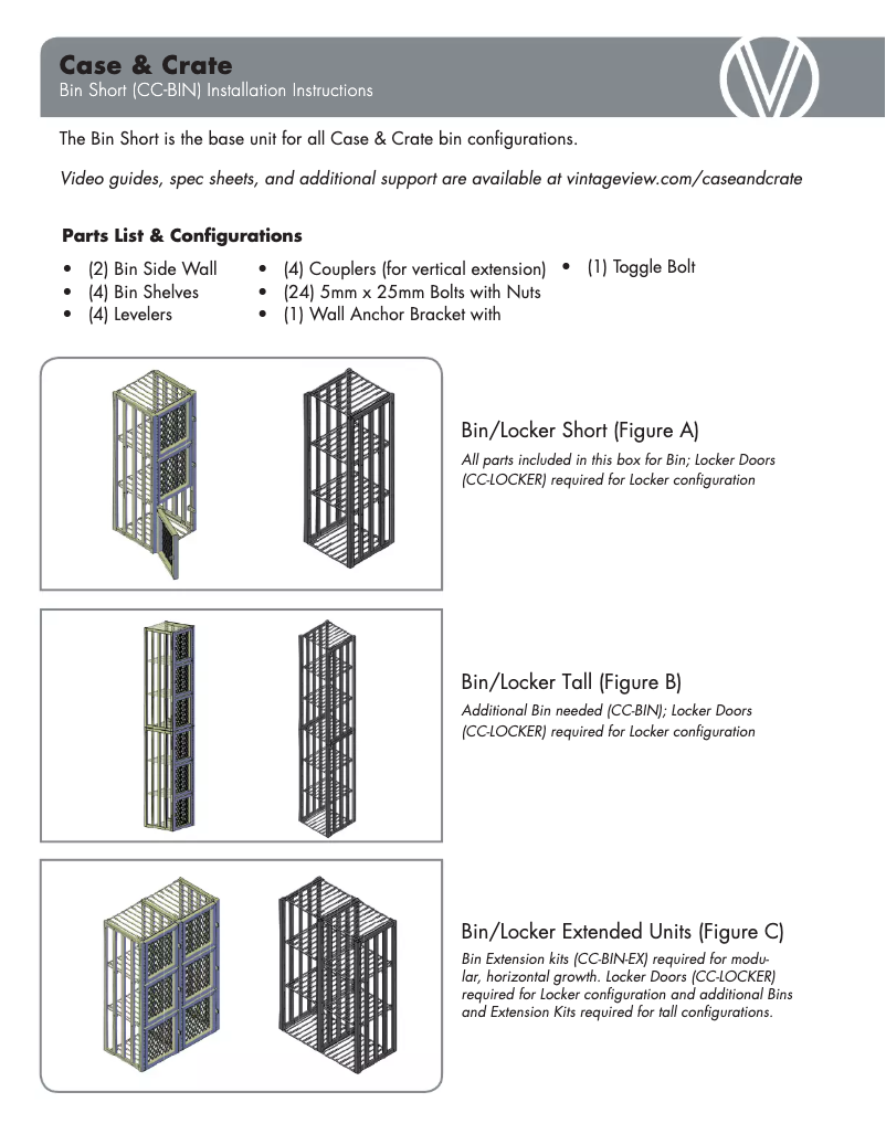 First page image of the manual for CC-BIN-S2-K