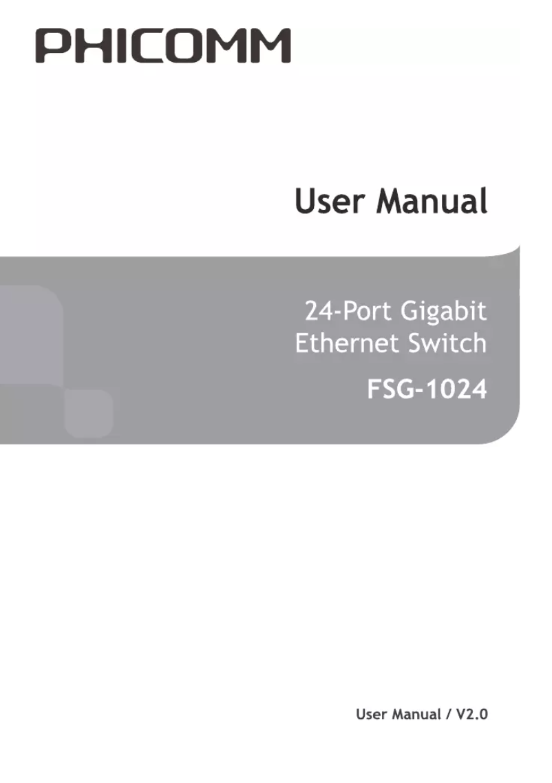 First page image of the manual for FSG-1024